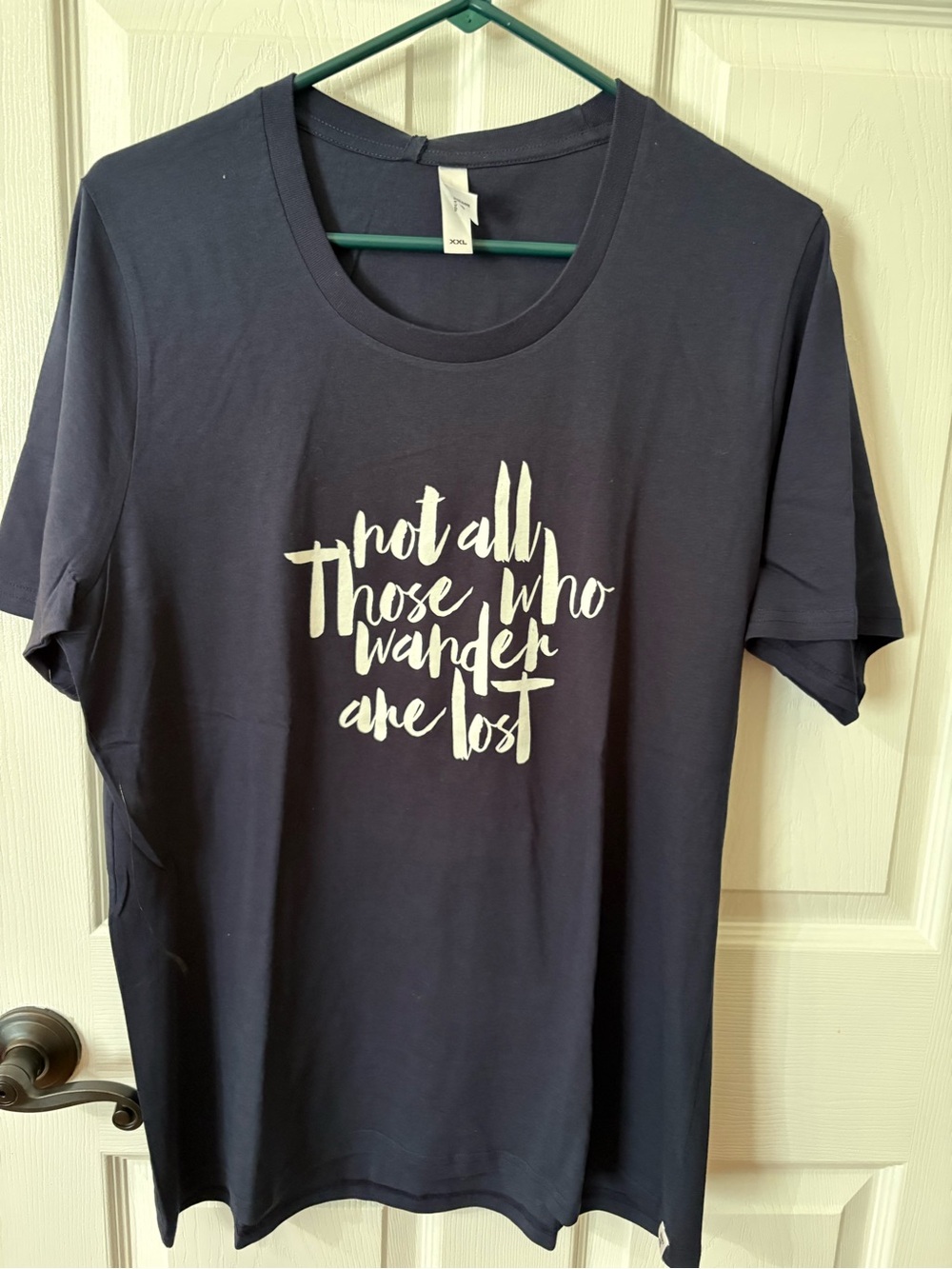 Women's Navy Graphic Tee - 'Not All Those Who Wander Are Lost'
